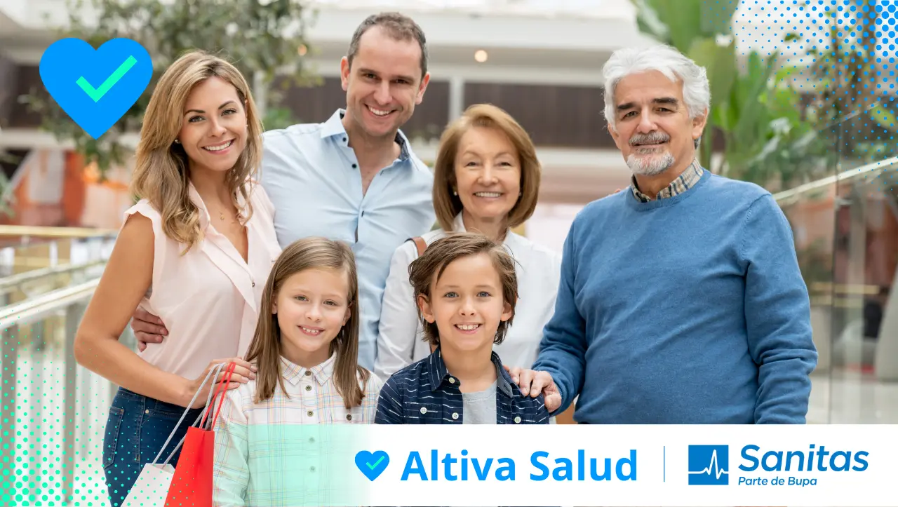 Familia asegurada con el Seguro médico Sanitas en Sarrià – Sant Gervasi