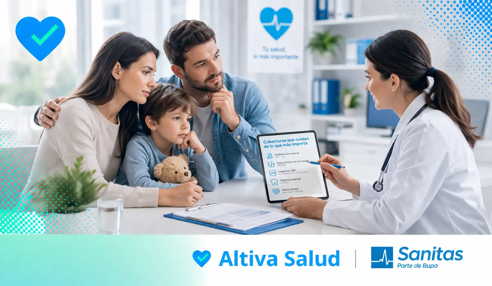 seguro médico familiar en Barcelona con pediatra y especialistas Sanitas